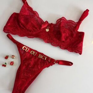 Conjunto personalizável vermelho