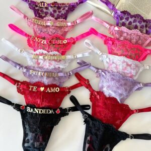 Calcinha tule coração Personalizável ( não acompanha as letras )