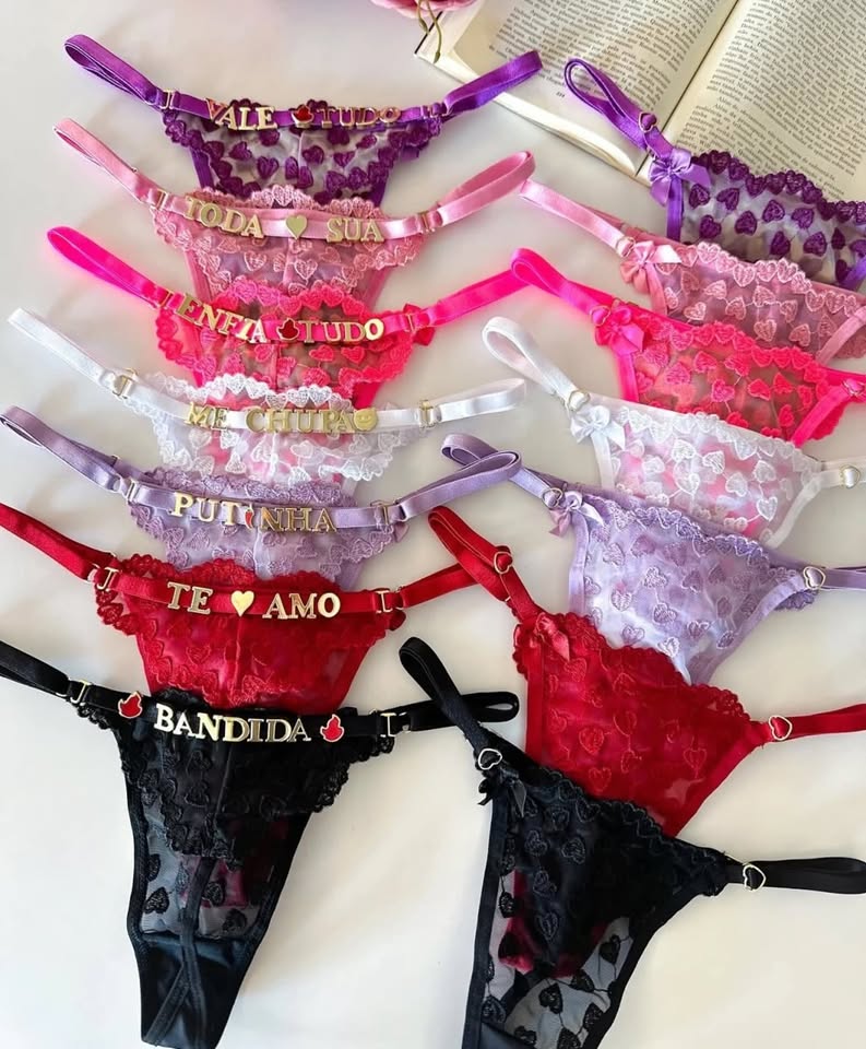 Calcinha tule coração Personalizável ( não acompanha as letras )