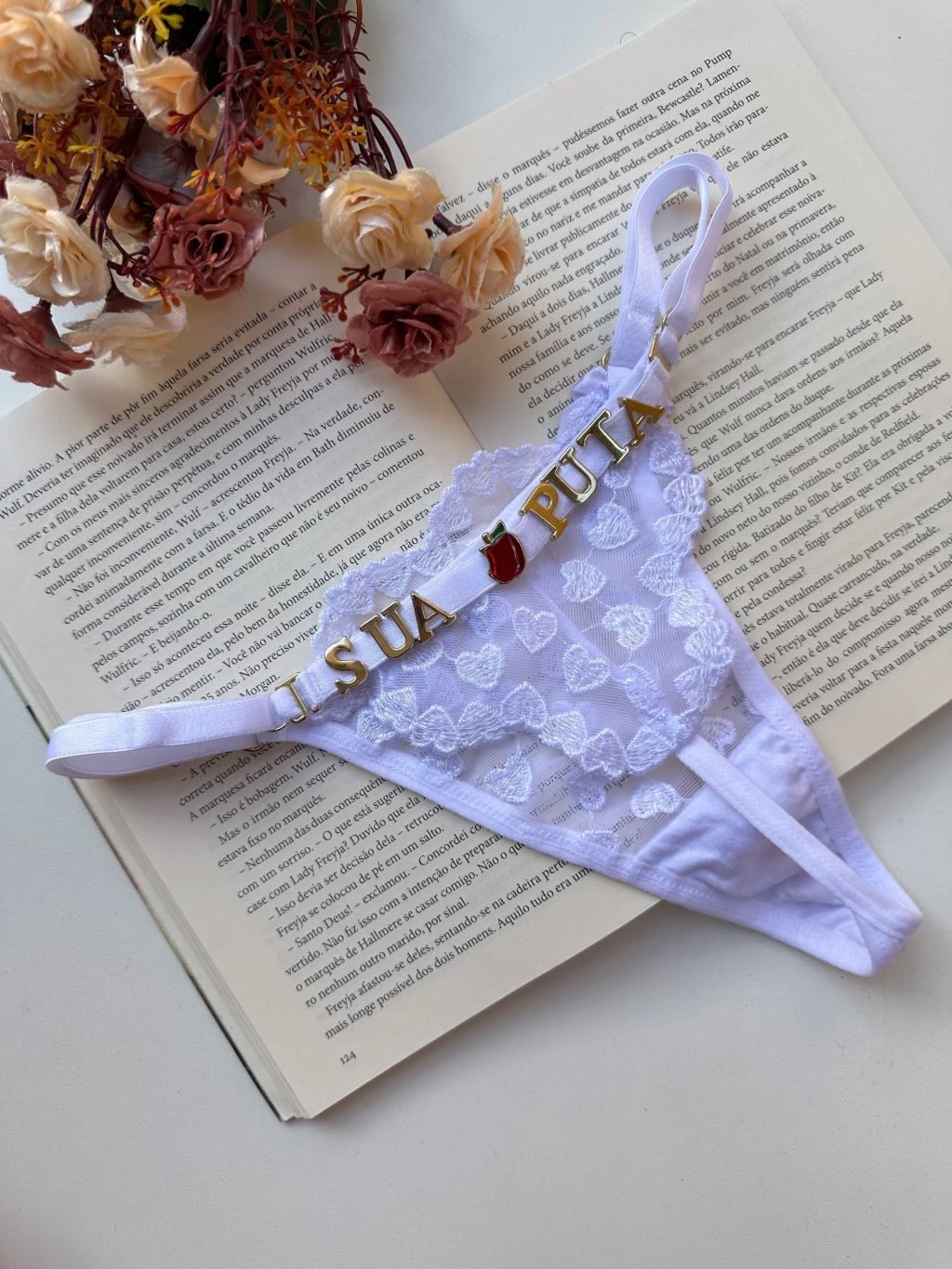 Calcinha tule coração Personalizável ( não acompanha as letras ) - Imagem 9