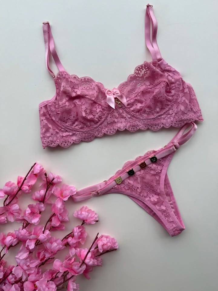Conjunto personalizável rosa hera