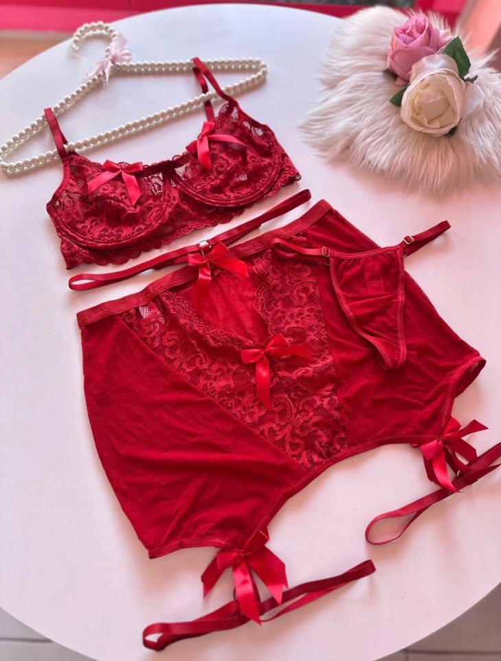 Conjunto Sensual Luxo Scarlet