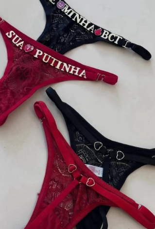 Calcinha fio Personalizável (Sem letras)