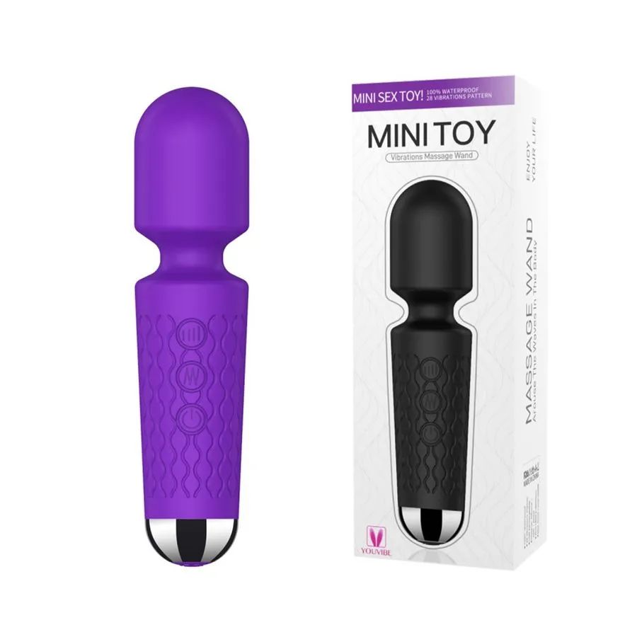 Mini Toy Vibrador Varinha Mágica com 20 Modos de Vibrações e 8 Níveis e Velocidade Vip Mix