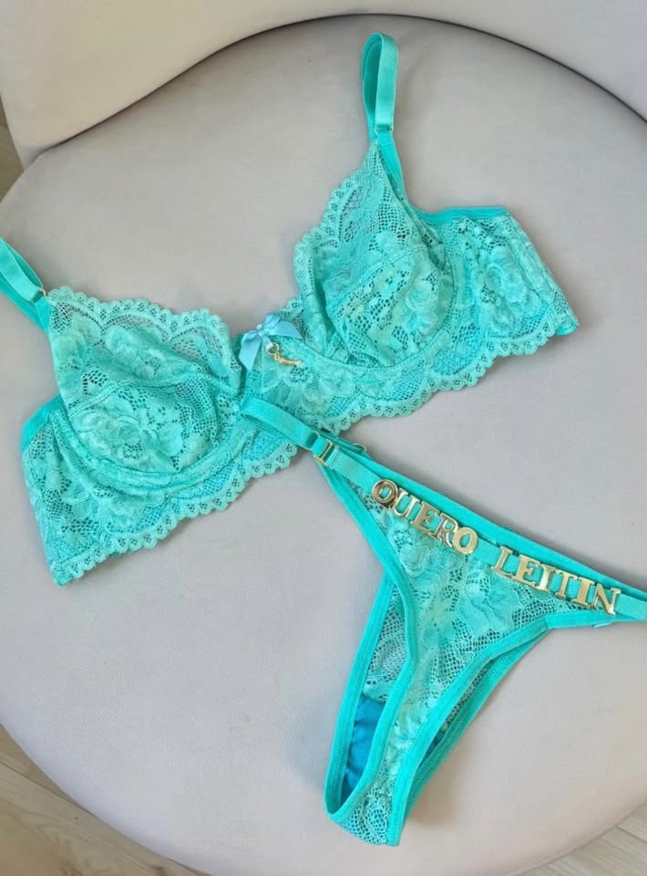 Conjunto personalizável verde água