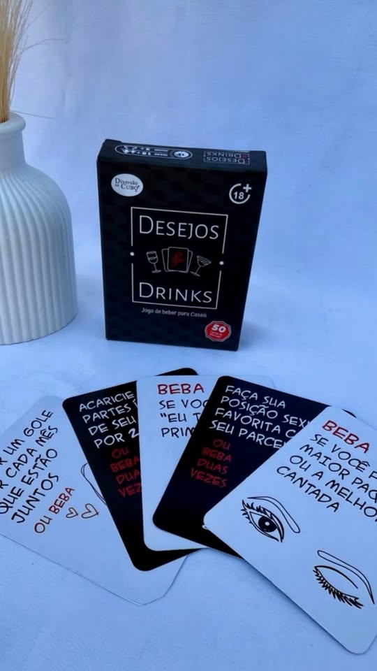 Desejos e Drinks Jogo de Cartas Diversão