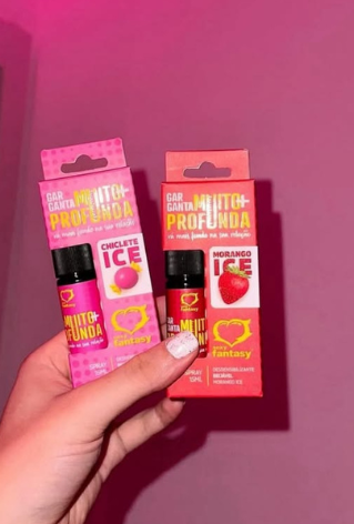 Garganta Muito Mais Profunda Ice Dessensibilizante em Spray Beijável 15ml Sexy Fantasy