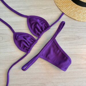 Biquíni fita roxo ( texturizado )