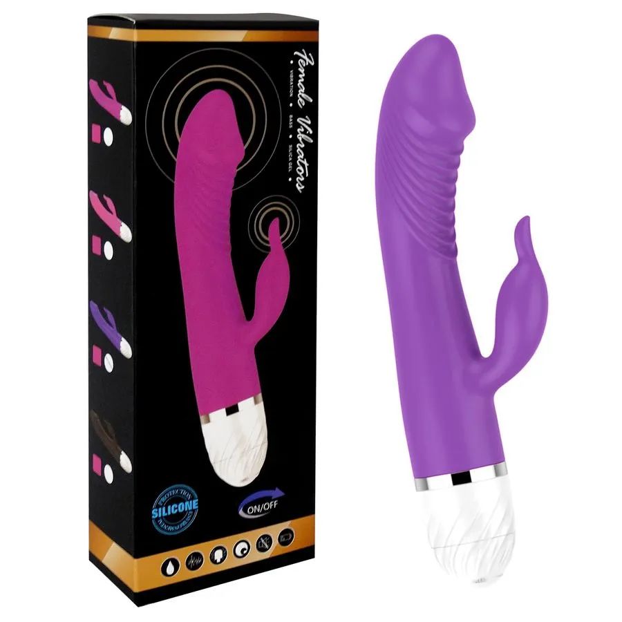 Vibrador Feminino com Estimulador de Clitóris e 12 Modos de Vibração Vip Mix