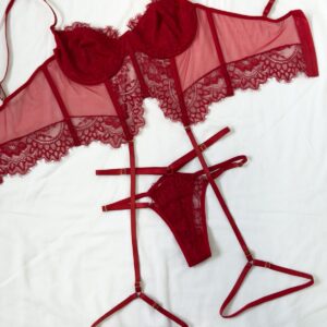 conjunto glamour vermelho
