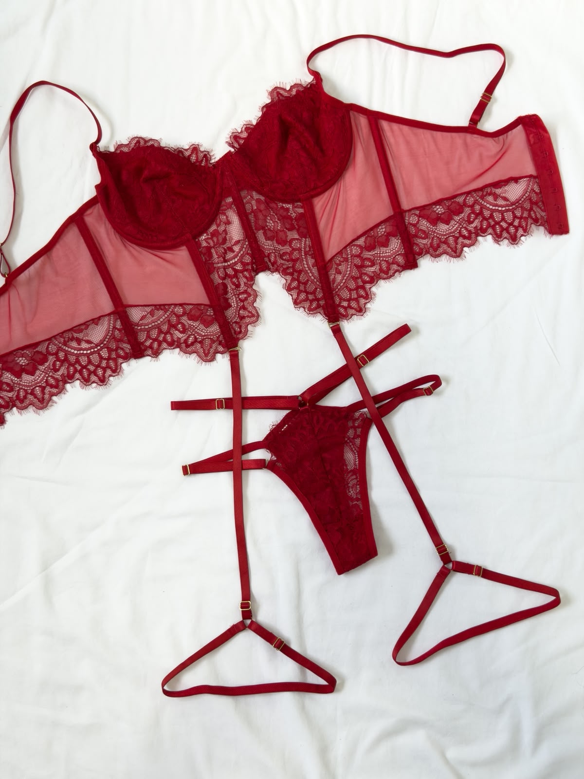 conjunto glamour vermelho