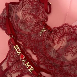 conjunto luxo personalizável vermelho